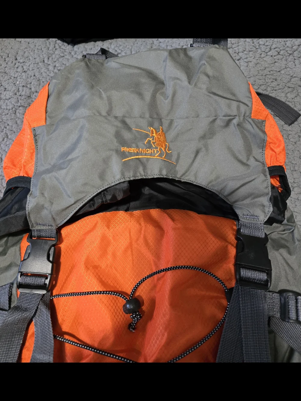 Orange and Gray Men's Hiking Backpack
